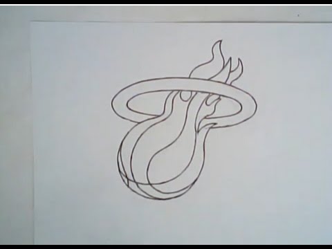 480x360 how to draw the miami heat logo - Miami Heat Logo Drawing
