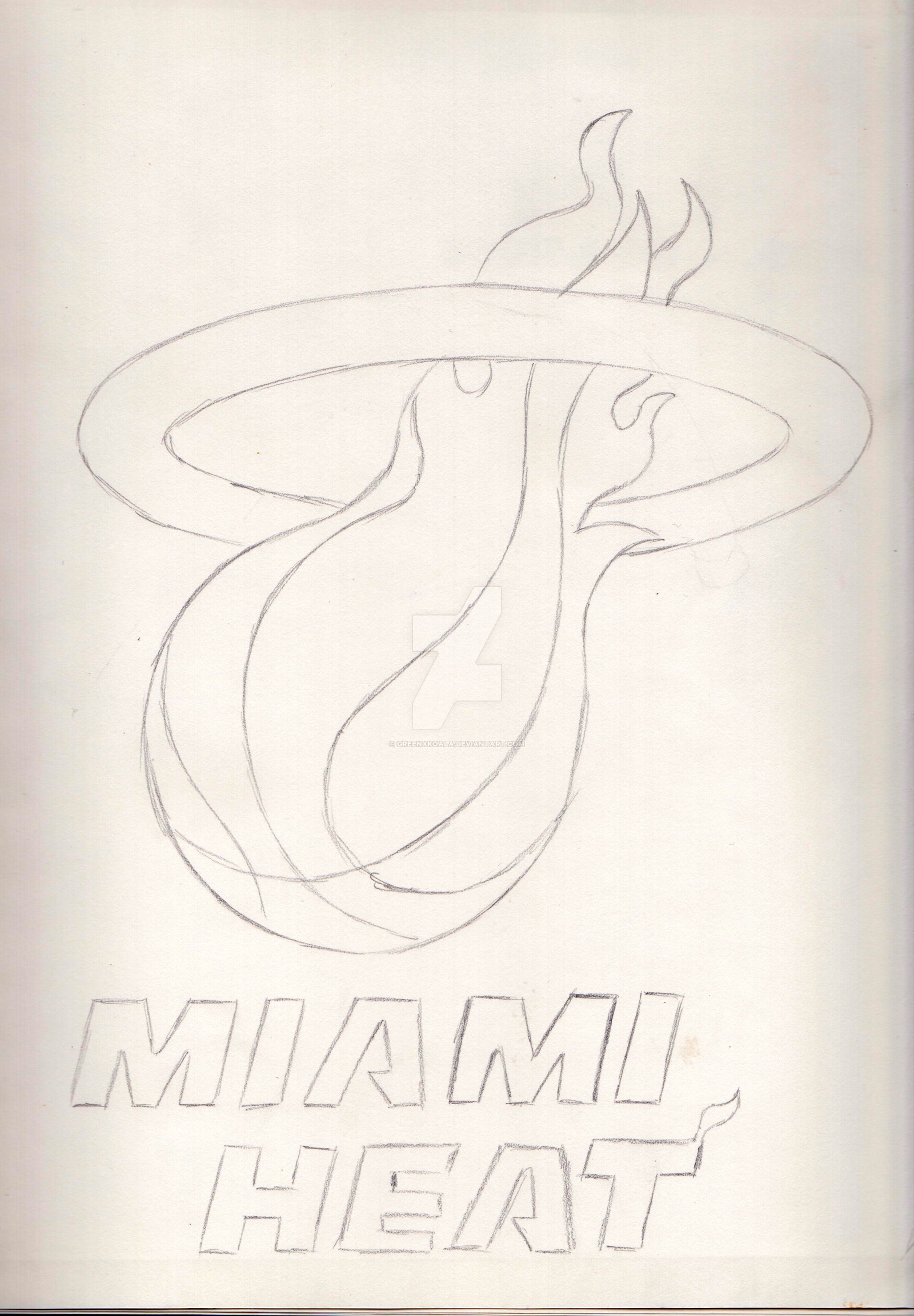 1600x2304 miami heat logo - Miami Heat Logo Drawing