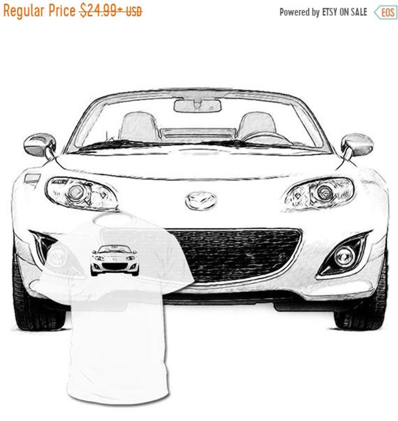 794x841 off sale mazda miata drawing t shirt your car drawing is etsy - Miata Drawing