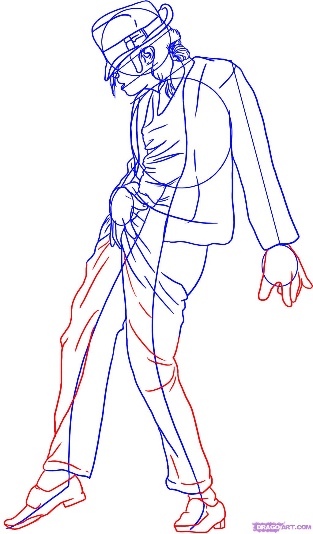 1022x1743 How To Draw Michael Jackson, Step - Michael Jackson Dance Drawing