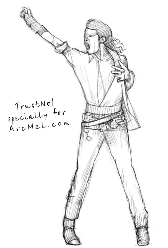 550x812 How To Draw Michael Jackson Step - Michael Jackson Dance Drawing