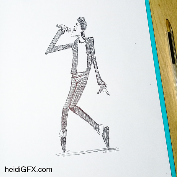 600x600 Michael Jackson - Michael Jackson Dance Drawing