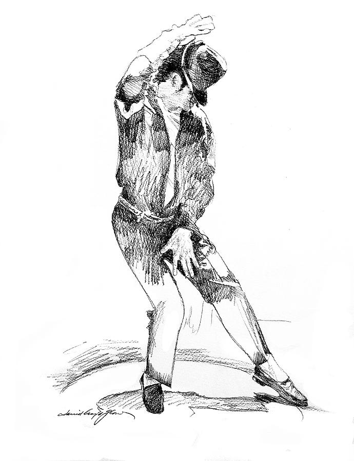 690x900 Michael Jackson Dancer Drawing - Michael Jackson Dance Drawing