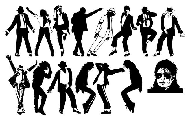 650x405 Michael Jackson Dancing Silhouette Pack - Michael Jackson Dance Drawing