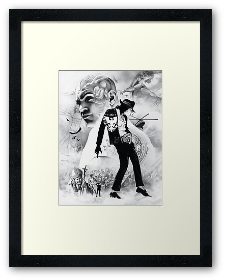 442x550 michael jackson drawing framed prints - Michael Jackson Drawing Pictures