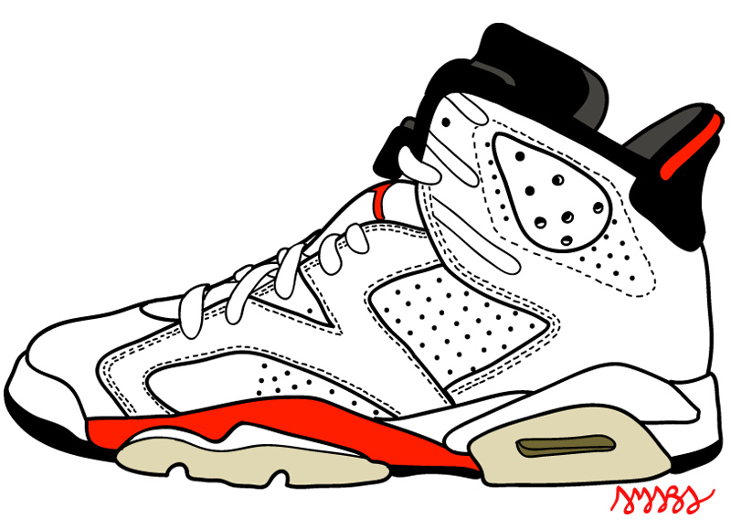 800x579 How To Draw Air Jordans Shoes - Michael Jordan Shoes Drawing