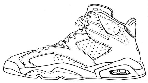 620x350 Sketch Of Air Jordan Vi Shoes Sneakers Sketch, Jordans, Shoe - Michael Jordan Shoes Drawing