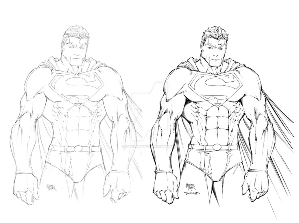 1034x772 Michael Turner Superman - Michael Turner Drawing