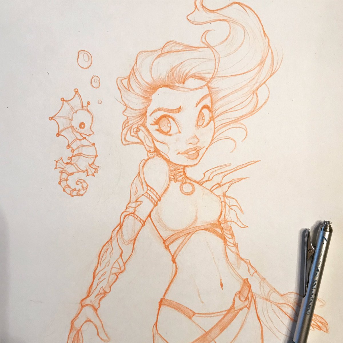 1200x1200 Chrissie Zullo On Twitter Back To Work On Commissions, This Time - Michael Turner Drawing