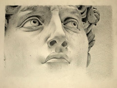 480x360 How To Draw A Face Michelangelo's Famous David Sculpture - Michelangelo David Drawing