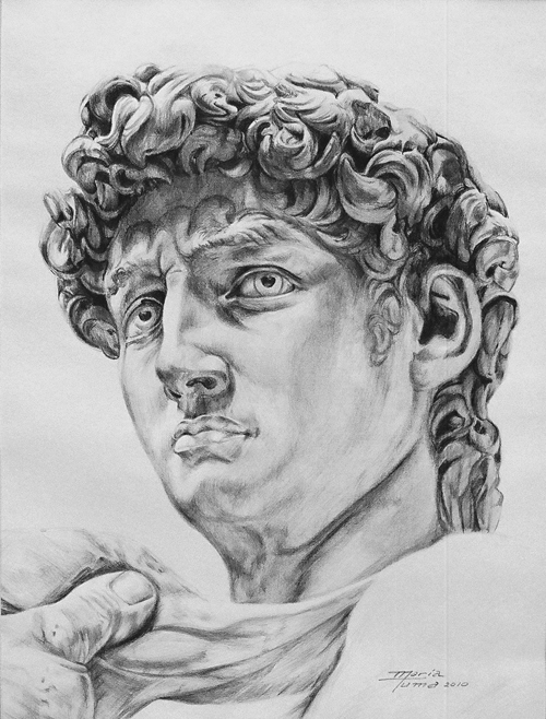 Michelangelo David Drawing at Explore collection