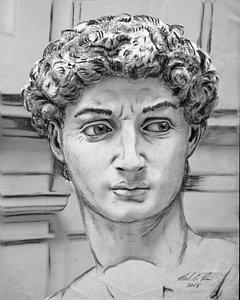 240x300 Michelangelo David Drawings Fine Art America - Michelangelo David Drawing