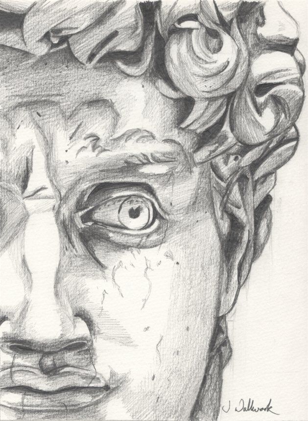 629x860 Drawings - Michelangelo David Drawing