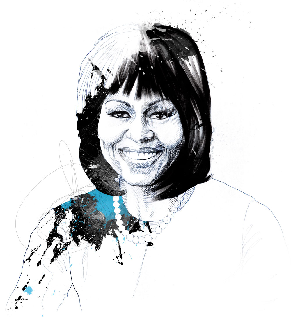 1000x1127 michelle obama time the most influential people - Michelle Obama Drawing