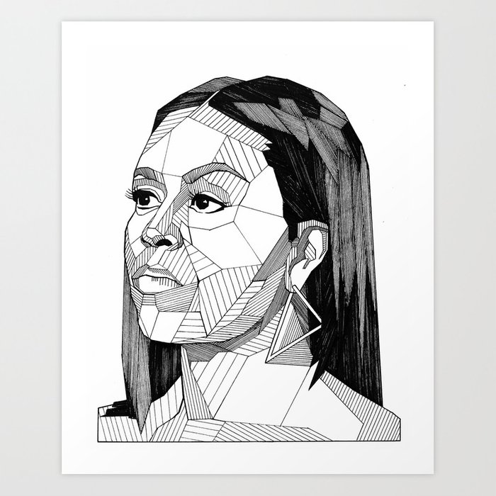 700x700 michelle obama art print - Michelle Obama Drawing