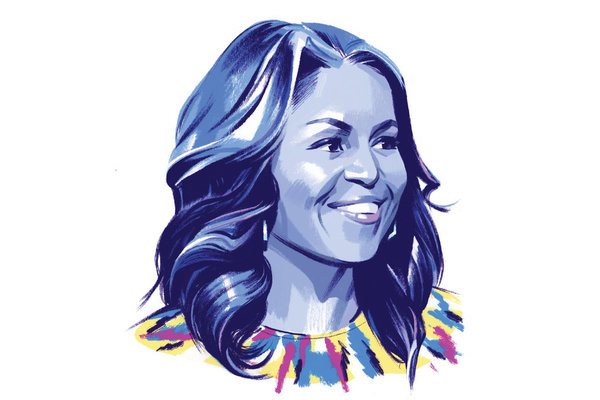 600x400 michelle obama - Michelle Obama Drawing