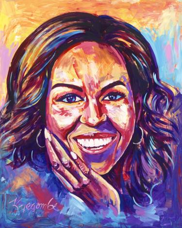 375x469 michelle obama portrait painting - Michelle Obama Drawing