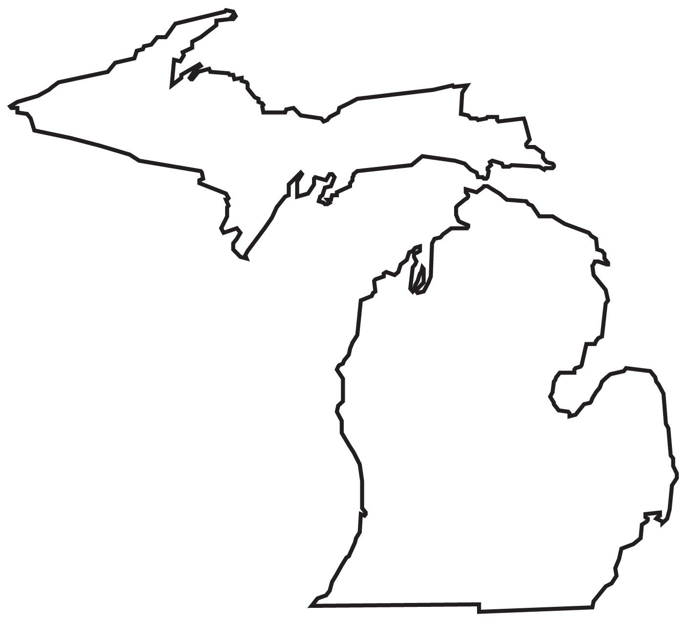 1407x1274 free things to do in michigan travel map of michigan - Michigan Drawing