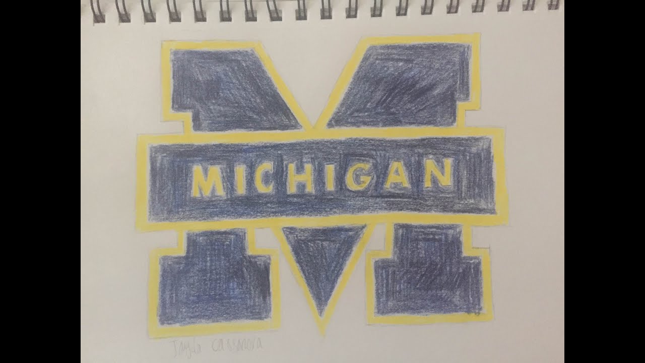 1280x720 michigan wolverines logo drawing - Michigan Drawing