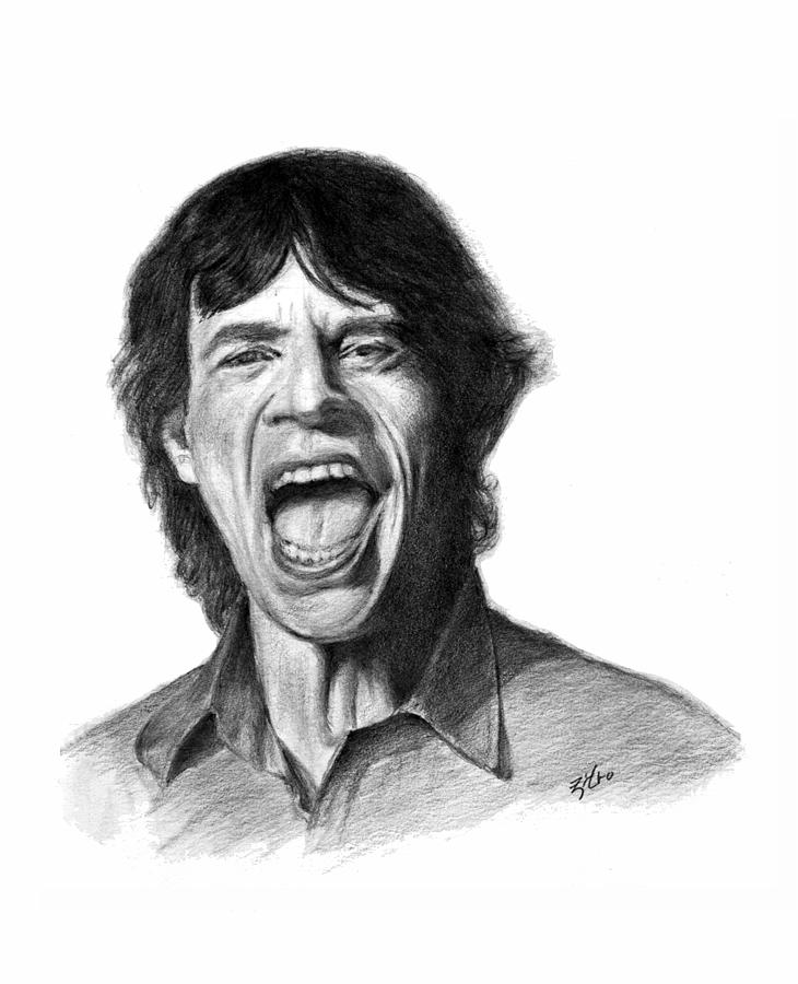 730x900 mick jagger drawing - Mick Jagger Drawing