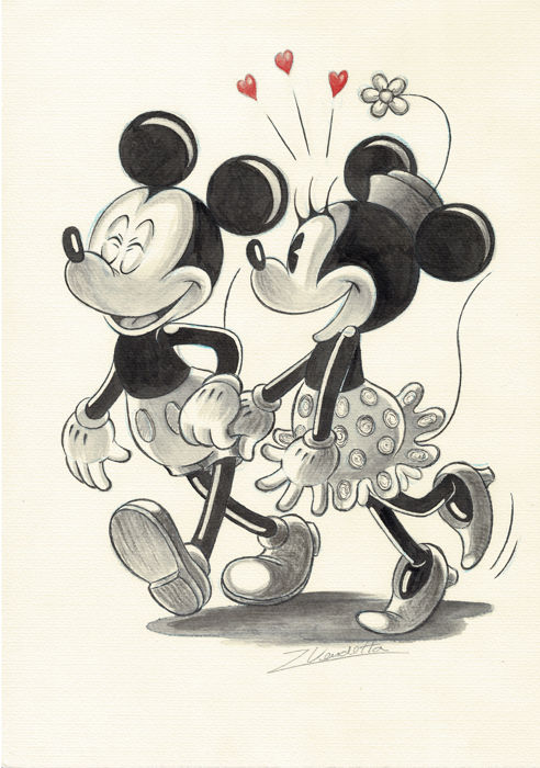 492x700 Vendetta, Z - Mickey And Minnie Drawing