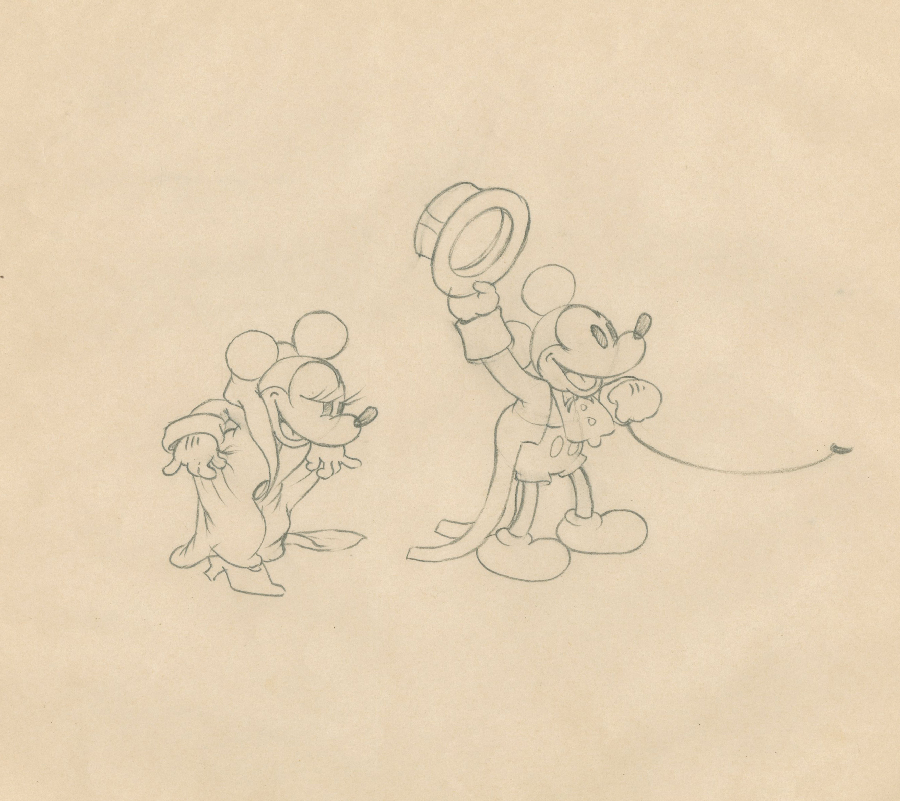 900x801 mickey minnie mouse production drawing - Mickey And Minnie Mouse Drawing