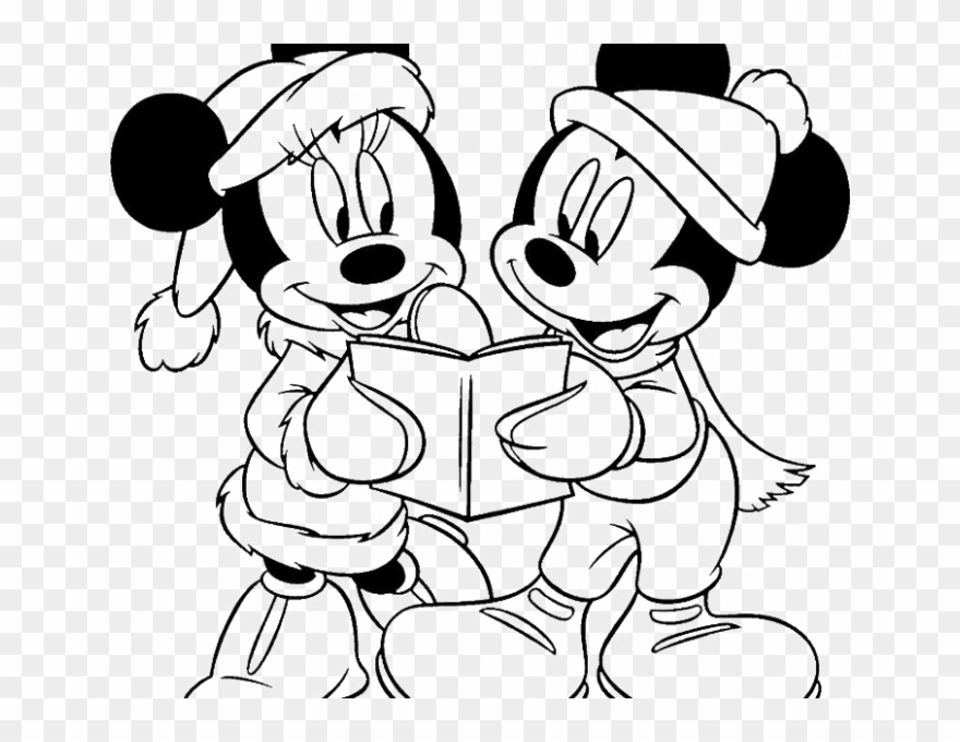 880x680 Free Printable Vintage Christmas Coloring Pages New - Mickey And Minnie Mouse Drawing