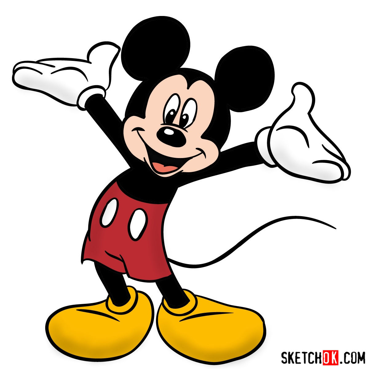 1200x1200 How To Draw Mickey Mouse - Mickey Drawing