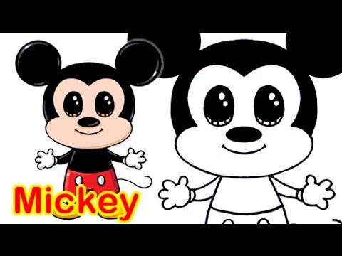 480x360 How To Draw Disney Mickey Mouse Cute Step - Mickey Minnie Drawing