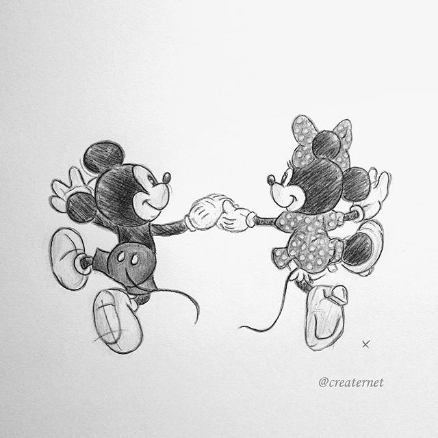 640x640 huge collection of 'minnie and mickey mouse drawing' download - Mickey Mouse And Minnie Mouse Drawing