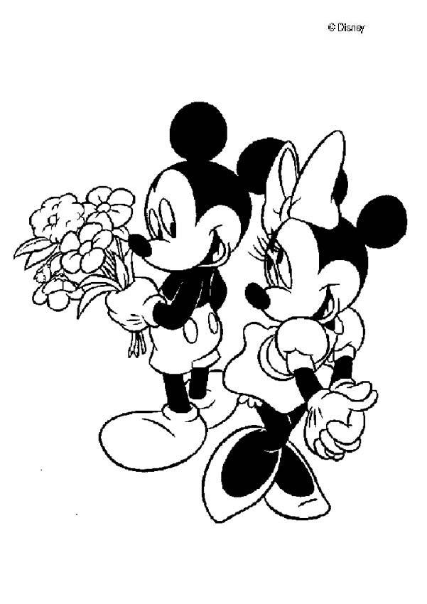 601x850 mickey mouse coloring pages, drawing for kids, kids crafts - Mickey Mouse And Minnie Mouse Drawing