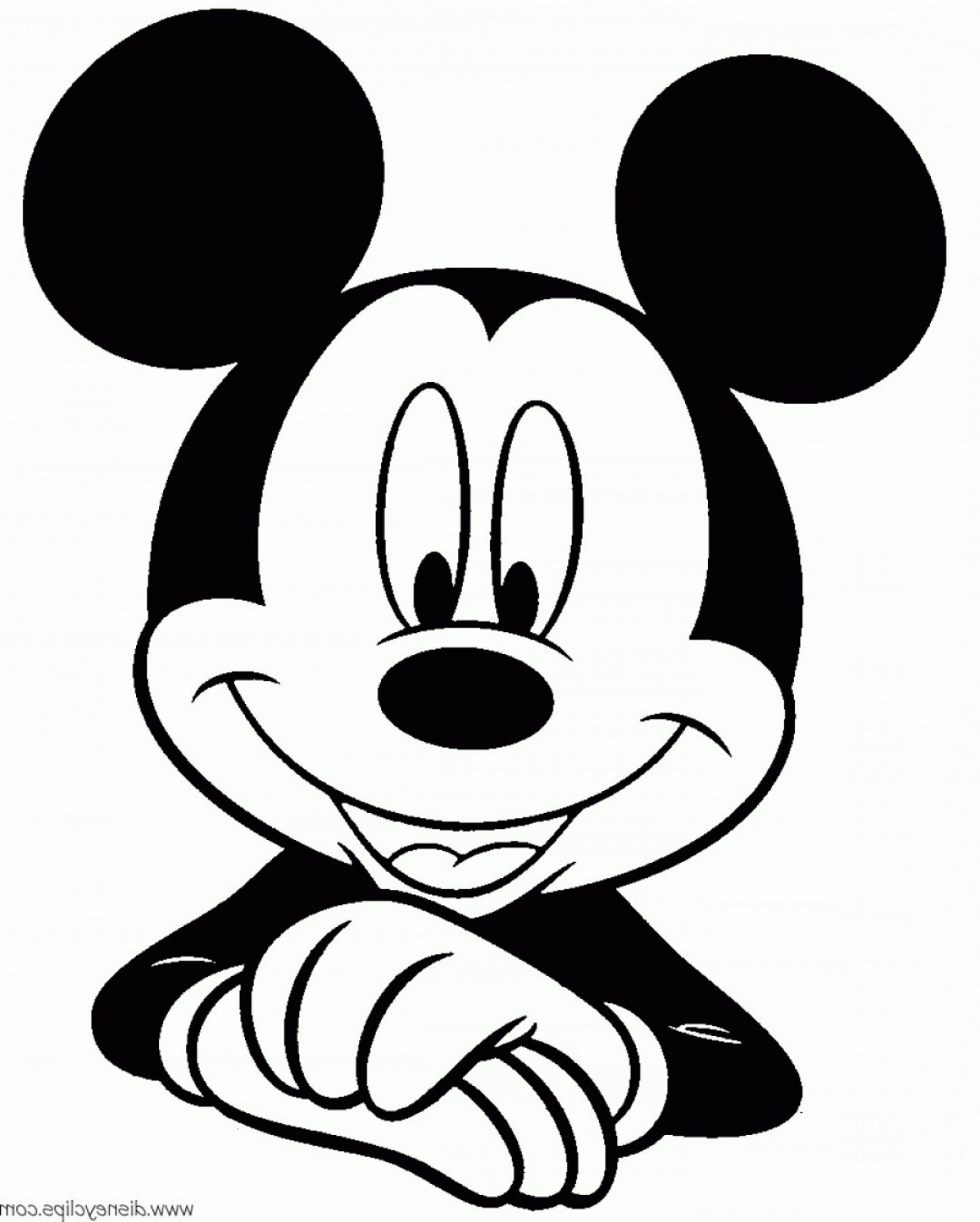 1555x1939 Minnie Mouse Face Clipart Black And White Great Free Clipart - Mickey Mouse And Minnie Mouse Drawing