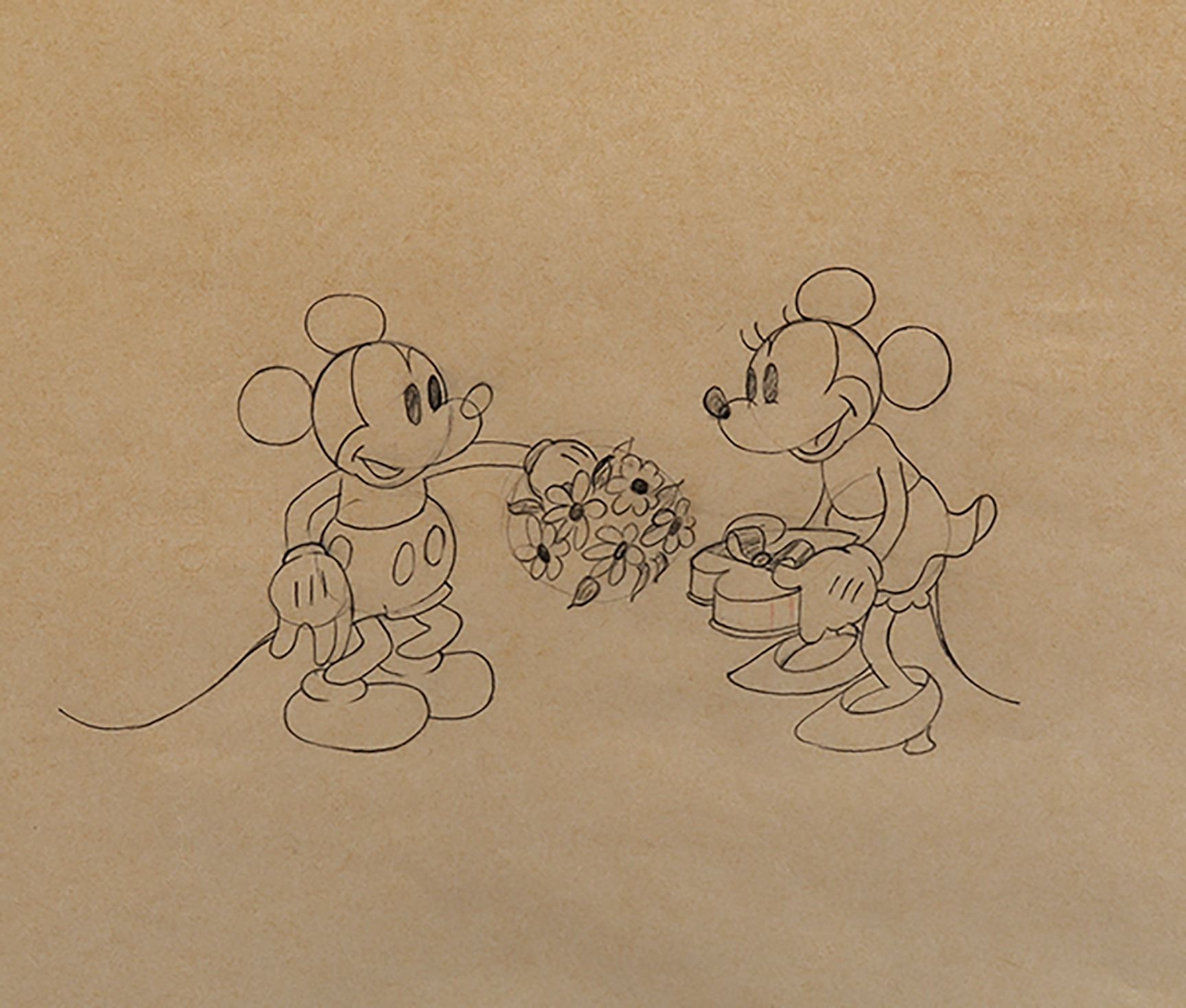 1728x1469 and production drawing from puppy - Mickey Mouse And Minnie Mouse Drawing