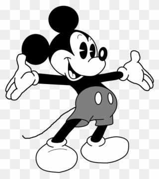 320x360 Mickey Mouse Hands Drawing At Getdrawings - Mickey Mouse Black And White Drawing