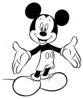 336x400 baby mickey mouse black and white mickey mouse inkings - Mickey Mouse Black And White Drawing