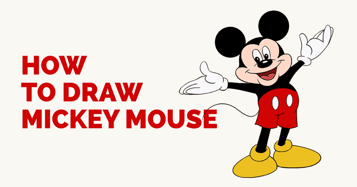 1200x628 how to draw mickey mouse easy drawing guides - Mickey Mouse Cartoon Drawing