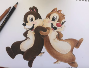 300x230 How To Draw Chip And Dale From Mickey Mouse - Mickey Mouse Cartoon Drawing