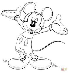 236x250 Mickey Mouse Drawing Pictures Az Coloring Pages Sketch Coloring - Mickey Mouse Cartoon Drawing