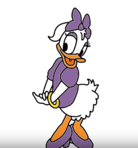 279x300 How To Draw Daisy Duck From Mickey Mouse - Mickey Mouse Drawing
