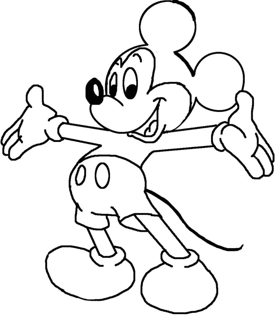 892x1024 Draw Mickey Cartoon Image Mouse Drawing Pencil Drawings Sketch - Mickey Mouse Drawing