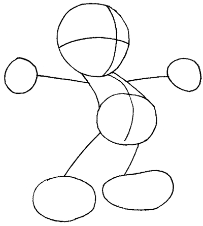 400x445 How To Draw Mickey Mouse With Easy Step - Mickey Mouse Drawing Easy