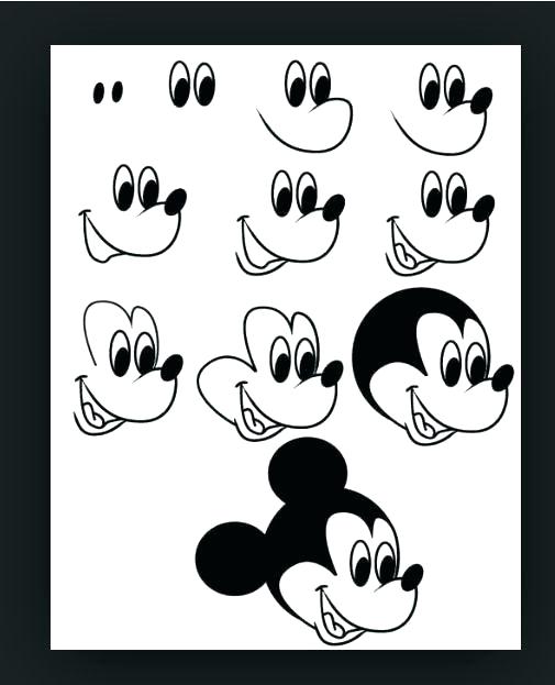 505x623 mickey mouse drawing easy with how do you draw mickey mouse step - Mickey Mouse Drawing Easy