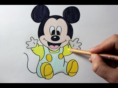 480x360 How To Draw Baby Mickey Mouse - Mickey Mouse Drawing Easy