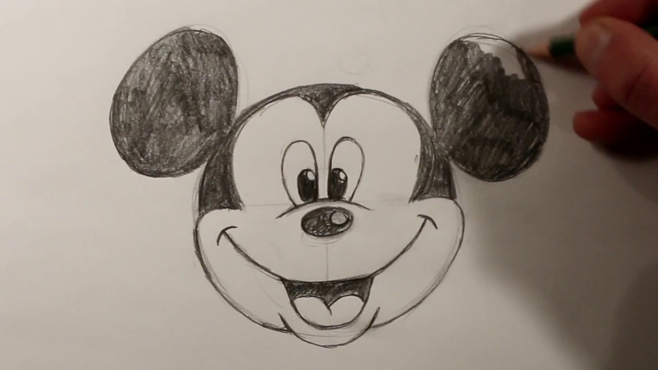 1280x720 How To Draw Mickey Mouse Face Easy - Mickey Mouse Drawing Face