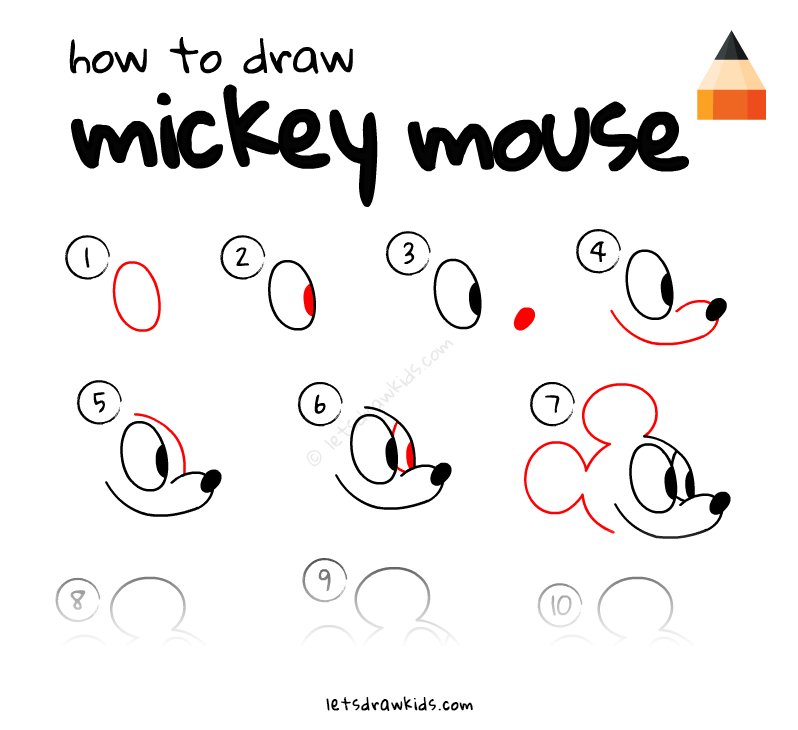 798x730 How To Draw Mickey Mouse - Mickey Mouse Drawing For Kids