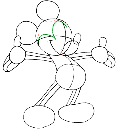 400x441 How To Draw Mickey Mouse With Easy Step - Mickey Mouse Drawing For Kids