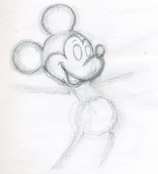 661x728 Draw Mickey Mouse - Mickey Mouse Drawing Step By Step
