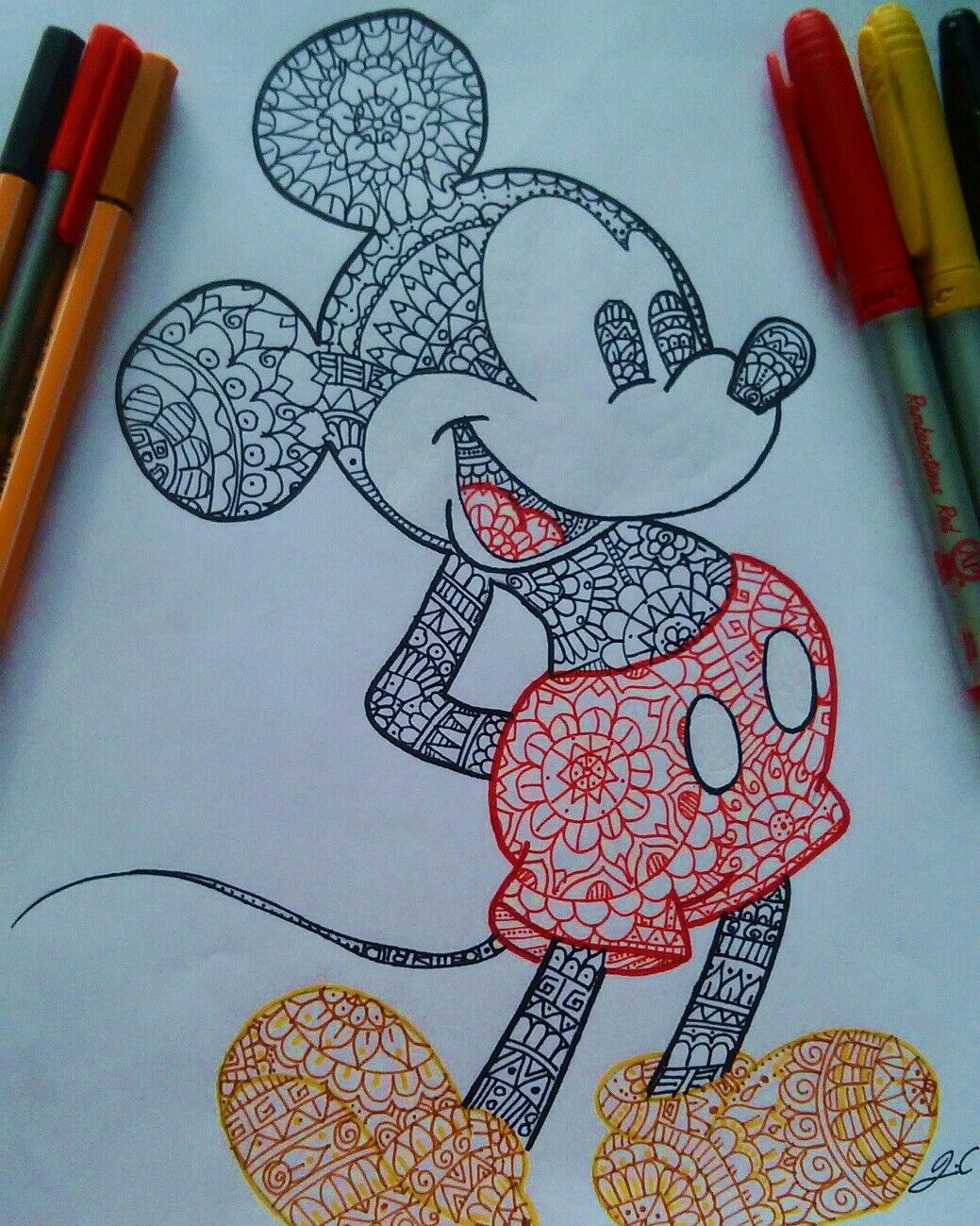 1039x1299 mickey mouse pintado con mandalas in art, mickey - Mickey Mouse Drawing Tumblr