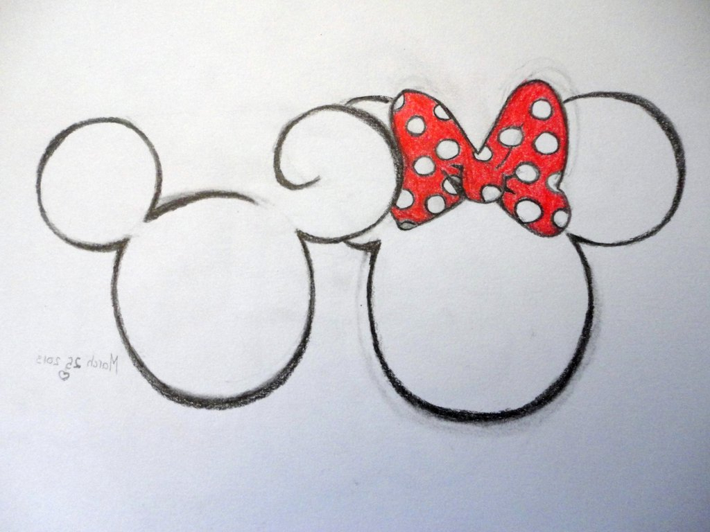 1024x768 Mickey And Minnie Mouse Drawing Pencil Drawings Of Mickey - Mickey Mouse Drawings In Pencil