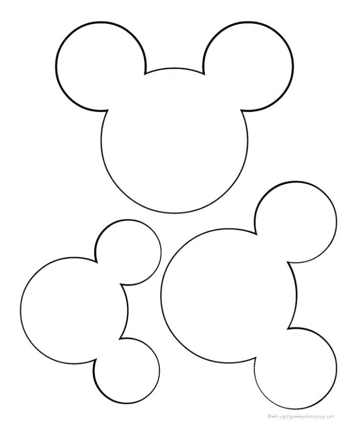 706x873 mickey mouse ears coloring - Mickey Mouse Ears Drawing
